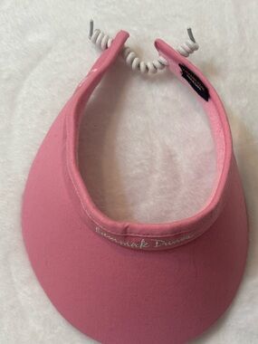 Pink Visor Hat with Script Logo